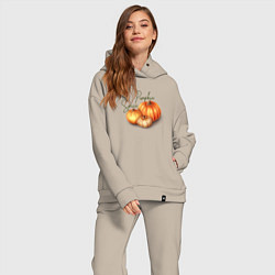 Женский костюм оверсайз Pumpkin Spice, цвет: миндальный — фото 2