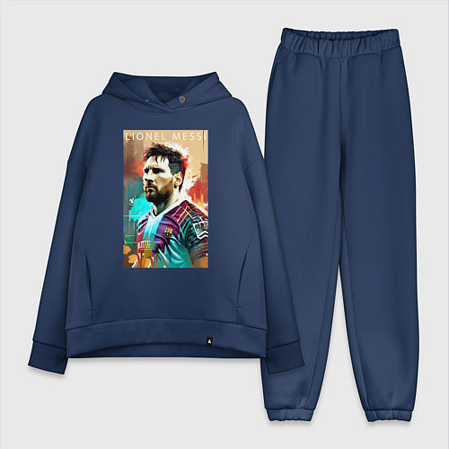 Женский костюм оверсайз Lionel Messi - football - striker / Тёмно-синий – фото 1