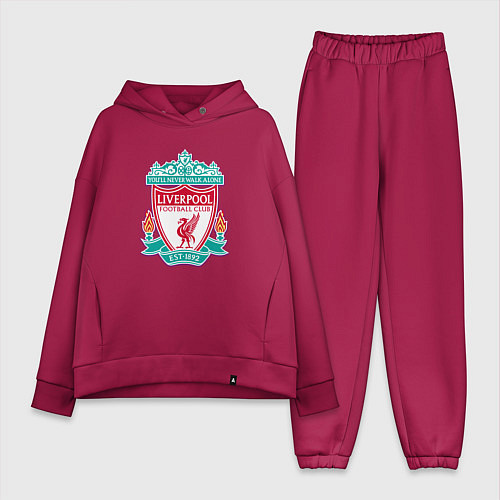 Женский костюм оверсайз Liverpool fc sport collection / Маджента – фото 1