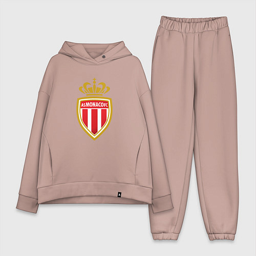 Женский костюм оверсайз Monaco fc sport / Пыльно-розовый – фото 1