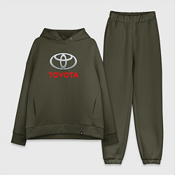 Женский костюм оверсайз Toyota sport auto brend, цвет: хаки