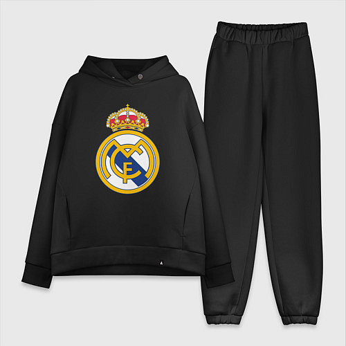 Женский костюм оверсайз Real madrid fc sport / Черный – фото 1