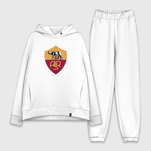 Женский костюм оверсайз Roma fc club / Белый – фото 1
