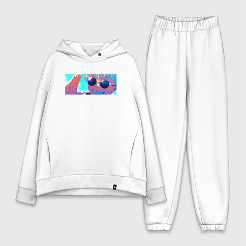 Женский костюм оверсайз Сатору годжо в очках / Белый – фото 1