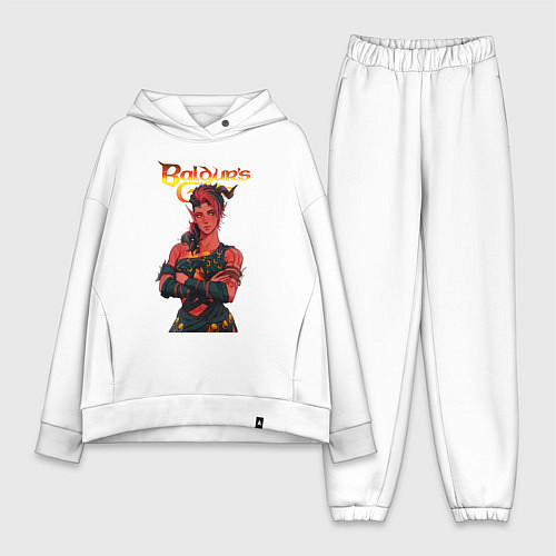 Женский костюм оверсайз Карлах - врата балдура / Белый – фото 1