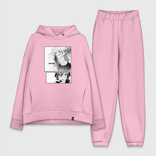 Женский костюм оверсайз Манга Хоримия / Светло-розовый – фото 1