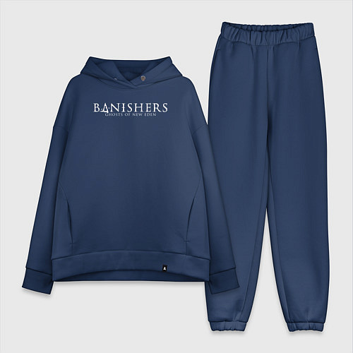Женский костюм оверсайз Banishers logo / Тёмно-синий – фото 1