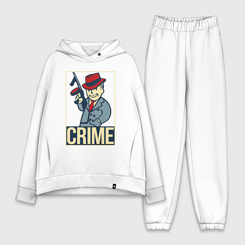 Женский костюм оверсайз Vault crime / Белый – фото 1