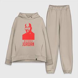 Женский костюм оверсайз Jordan in red, цвет: миндальный