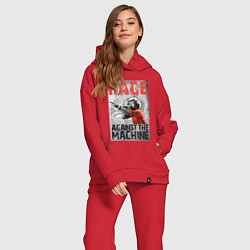 Женский костюм оверсайз RATM - curly vocalist, цвет: красный — фото 2