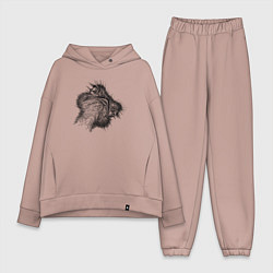 Женский костюм оверсайз Страус дерзкий