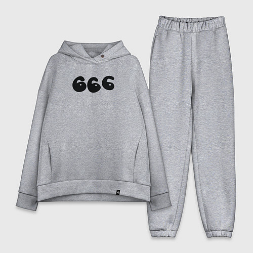 Женский костюм оверсайз Три шестерки / Меланж – фото 1