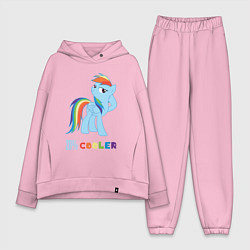 Женский костюм оверсайз Крутая Рейнбоу Дэш, цвет: светло-розовый