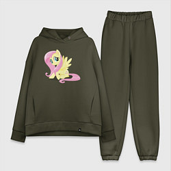 Женский костюм оверсайз Флаттершай из My Little Pony в кино, цвет: хаки
