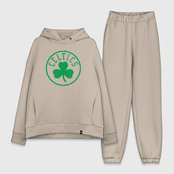 Женский костюм оверсайз Boston Celtics clover, цвет: миндальный