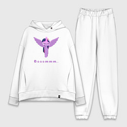 Женский костюм оверсайз Твайлайт Спаркл в медитации, цвет: белый