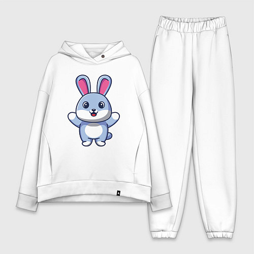 Женский костюм оверсайз Hello bunny / Белый – фото 1