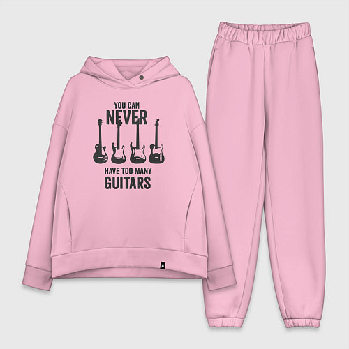 Женский костюм оверсайз Гитар не может быть очень много / Светло-розовый – фото 1