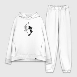 Женский костюм оверсайз Японские карпы Инь и Янь