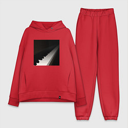 Женский костюм оверсайз Бесконечное пианино, цвет: красный