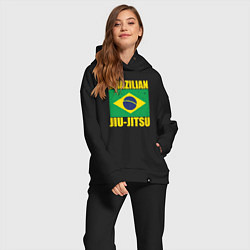 Женский костюм оверсайз Brazilian jiu-jitsu, цвет: черный — фото 2