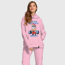 Женский костюм оверсайз Легкий вес детка, цвет: светло-розовый — фото 2