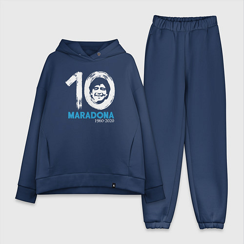 Женский костюм оверсайз Maradona 10 / Тёмно-синий – фото 1