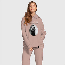 Женский костюм оверсайз Depeche Mode - Dave Gahan egg, цвет: пыльно-розовый — фото 2