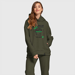 Женский костюм оверсайз Статуя Давида streetwear, цвет: хаки — фото 2