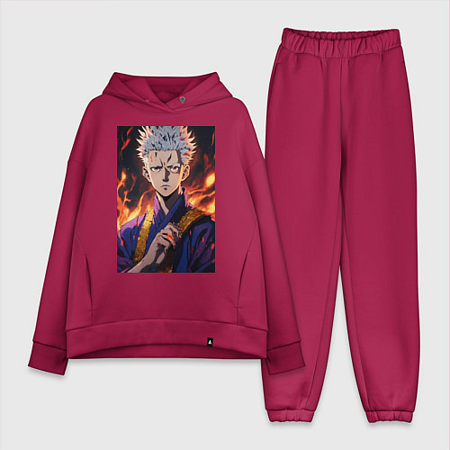 Женский костюм оверсайз Satoru Gojo магическая битва / Маджента – фото 1