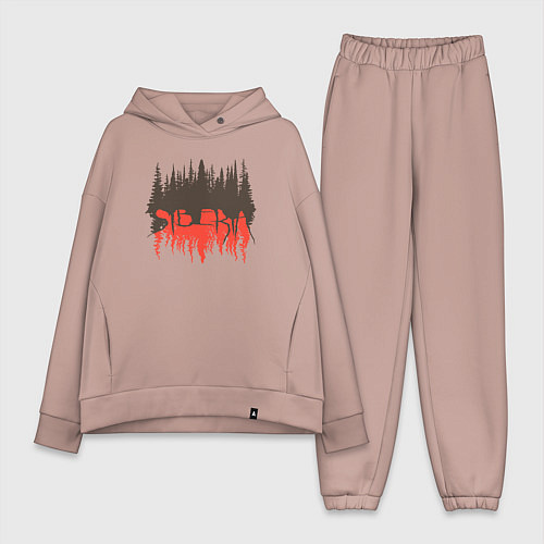 Женский костюм оверсайз Syberia / Пыльно-розовый – фото 1