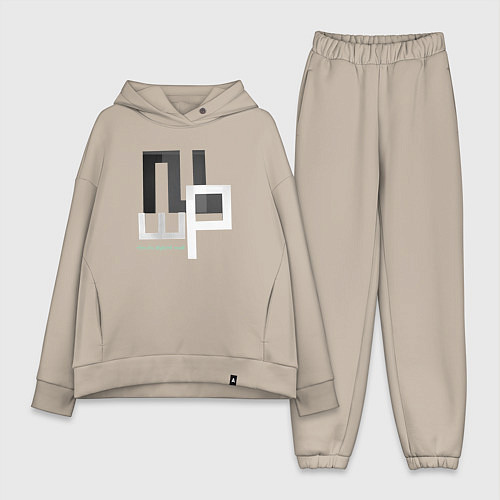 Женский костюм оверсайз Depeche Mode - Remixes 2 / Миндальный – фото 1