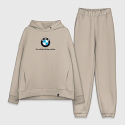 Женский костюм оверсайз BMW the unlimited driving machine, цвет: миндальный