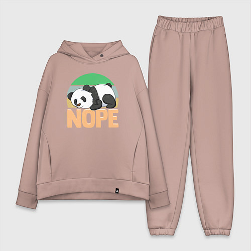 Женский костюм оверсайз Panda nope / Пыльно-розовый – фото 1