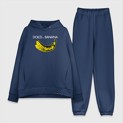 Женский костюм оверсайз Dolce Banana / Тёмно-синий – фото 1