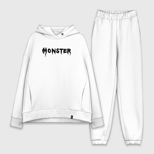 Женский костюм оверсайз Monster black / Белый – фото 1