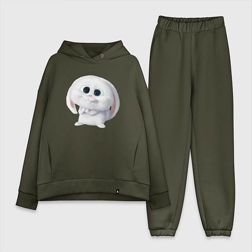Женский костюм оверсайз Кролик Снежок / Хаки – фото 1