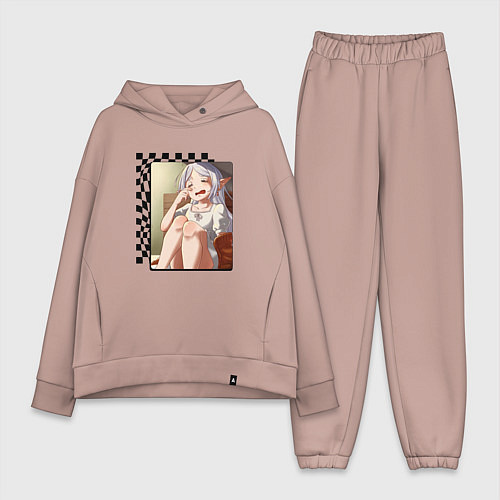 Женский костюм оверсайз Грустная Фрирен / Пыльно-розовый – фото 1