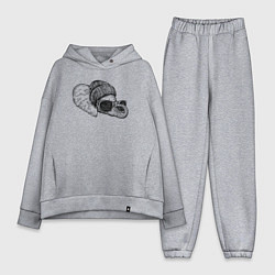 Женский костюм оверсайз Слоненок-хипстер, цвет: меланж