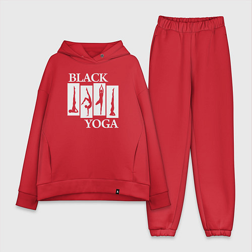 Женский костюм оверсайз Black yoga / Красный – фото 1