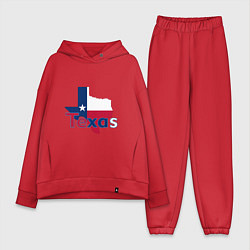 Женский костюм оверсайз Texas, цвет: красный