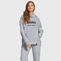 Женский костюм оверсайз Arina never alone - motto, цвет: меланж — фото 2