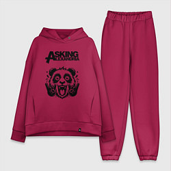 Женский костюм оверсайз Asking Alexandria - rock panda, цвет: маджента