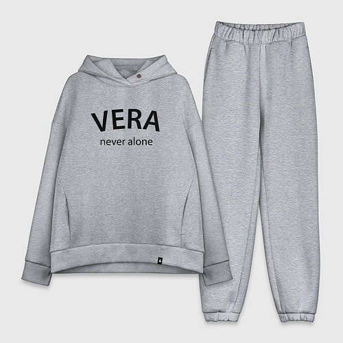 Женский костюм оверсайз Vera never alone - motto / Меланж – фото 1