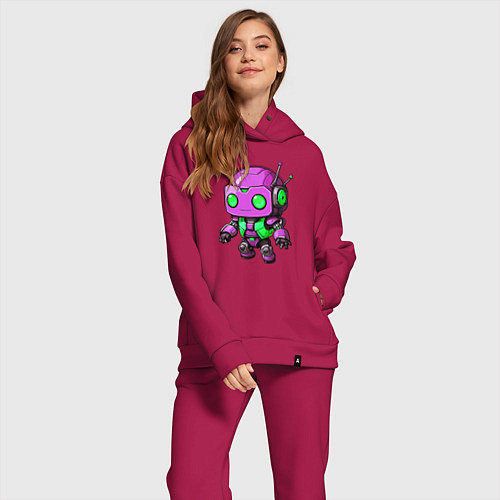 Женский костюм оверсайз Фиолетовый робот инопланетянин / Маджента – фото 2