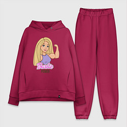 Женский костюм оверсайз Barbie power, цвет: маджента