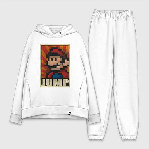 Женский костюм оверсайз Jump Mario / Белый – фото 1