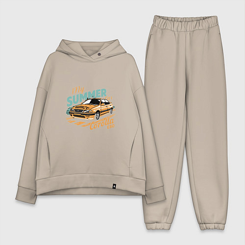 Женский костюм оверсайз My Summer Car Toyota Corolla / Миндальный – фото 1