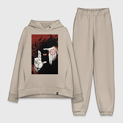 Женский костюм оверсайз Хеллсинг Алукард Вампир, цвет: миндальный