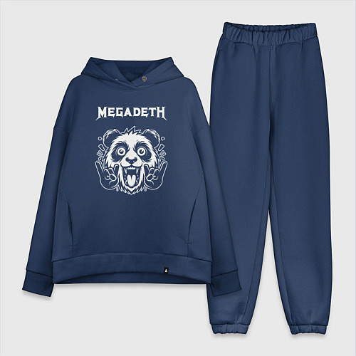 Женский костюм оверсайз Megadeth rock panda / Тёмно-синий – фото 1